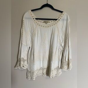 Democracy Cream Lace Blouse
